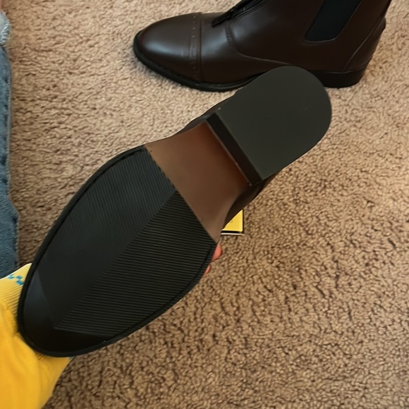 NWT Smoky Mountains Brown Leather Horseback Riding Boots Woman’s Size 7 - Picture 3 of 7